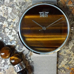 8 - Montre Pierre Oeil de Tigre Jaune 2331